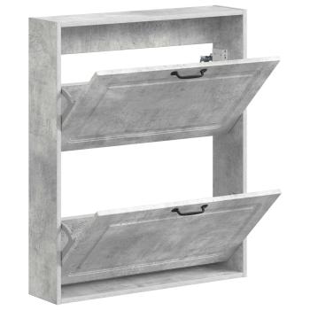 Wandmontierter Schuhschrank UTRECHT 71 x 17 x 86 cm Betongrau