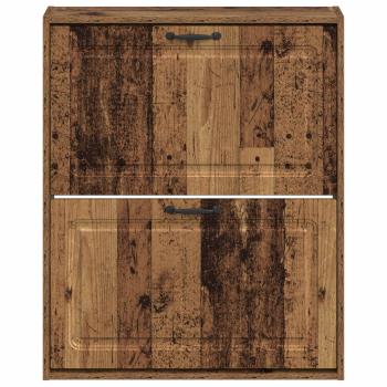 Wandmontierter Schuhschrank UTRECHT 71 x 17 x 86 cm Altholz