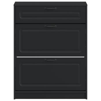 Schuhschrank UTRECHT 78 x 24 x 100 cm Holzwerkstoff Schwarz