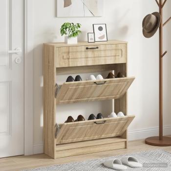 ARDEBO.de - Schuhschrank UTRECHT 78 x 24 x 100 cm Holzwerkstoff