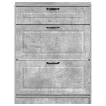 Schuhschrank UTRECHT 78 x 24 x 100 cm Holzwerkstoff Betongrau