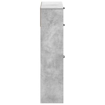 Schuhschrank UTRECHT 78 x 24 x 100 cm Holzwerkstoff Betongrau