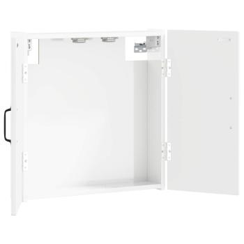 Dartboard Schrank UTRECHT Hochglanz Wei? 52,5 x 10,5 x 53,5 cm