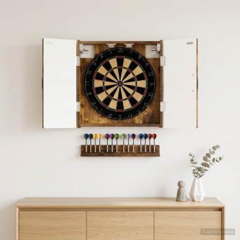 ARDEBO.de - Dartboard Schrank UTRECHT Raucheiche 52,5 x 10,5 x 53,5 cm
