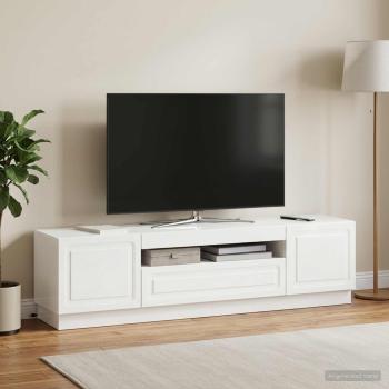 LED-TV-Schrank Hochglanz Weiß Holzwerkstoff