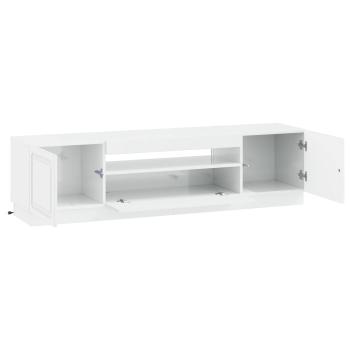 LED-TV-Schrank Hochglanz Weiß Holzwerkstoff