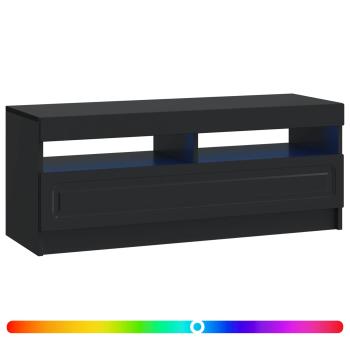 LED-TV-Schrank Schwarz Holzwerkstoff