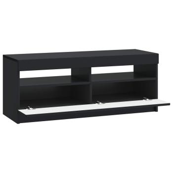 LED-TV-Schrank Schwarz Holzwerkstoff