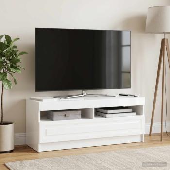 ARDEBO.de - LED-TV-Schrank Hochglanz Weiß Holzwerkstoff