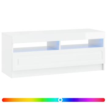 LED-TV-Schrank Hochglanz Weiß Holzwerkstoff