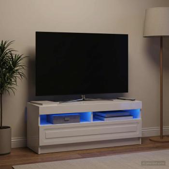 LED-TV-Schrank Hochglanz Weiß Holzwerkstoff
