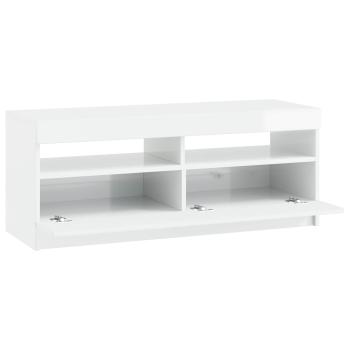 LED-TV-Schrank Hochglanz Weiß Holzwerkstoff