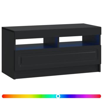 LED-TV-Schrank Schwarz Holzwerkstoff