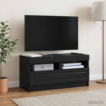 LED-TV-Schrank Schwarz Holzwerkstoff