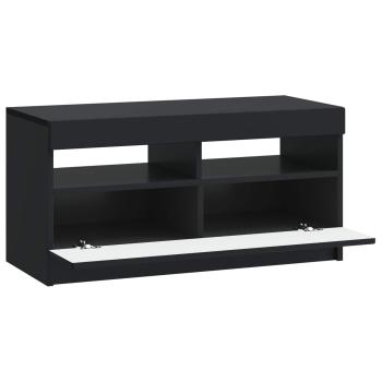 LED-TV-Schrank Schwarz Holzwerkstoff