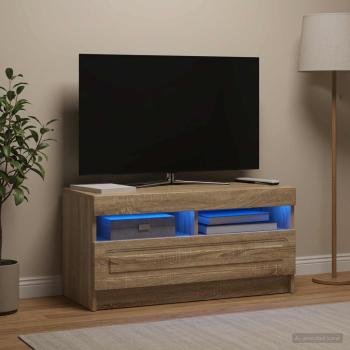 LED-TV-Schrank Sonoma-Eiche Holzwerkstoff