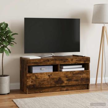 ARDEBO.de - LED-TV-Schrank Raucheiche Holzwerkstoff