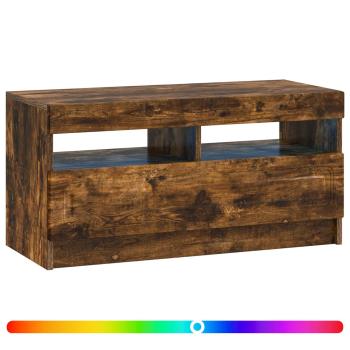 LED-TV-Schrank Raucheiche Holzwerkstoff