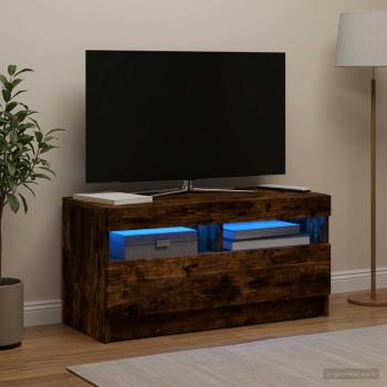 LED-TV-Schrank Raucheiche Holzwerkstoff