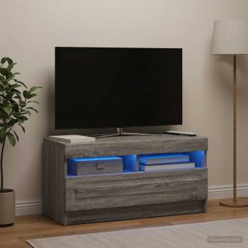LED-TV-Schrank Sonoma-Grau Holzwerkstoff