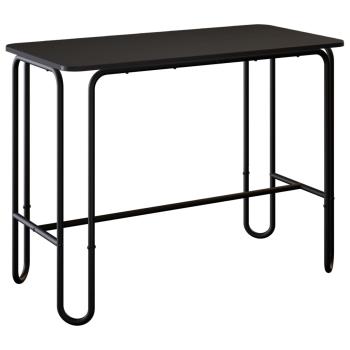 Esstisch 100 x 50 x 75 cm Holzwerkstoff Schwarz Rechtwinklig