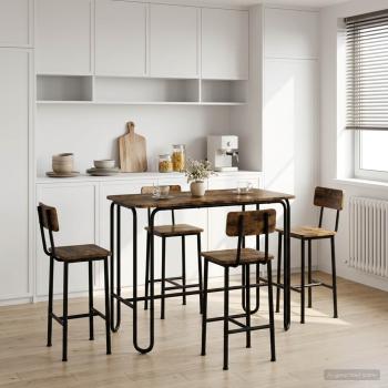 ARDEBO.de - Esstisch 100 x 50 x 75 cm Holzwerkstoff Ger?ucherte Eiche