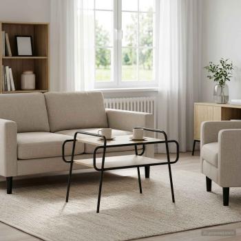 ARDEBO.de - Couchtisch Sonoma-Eiche 70 x 50 x 51 cm Holzwerkstoff
