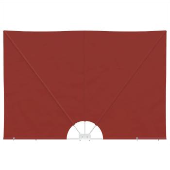 Faltbarer Terrassen-Seitenfächer Terracotta-Rot 300×150 cm
