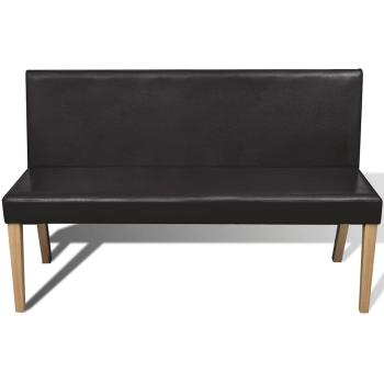 Sitzbank 139,5 cm Dunkelbraun Kunstleder