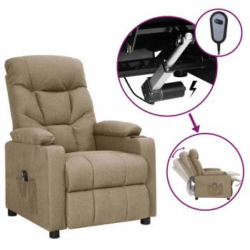 ARDEBO.de - Relaxsessel Elektrisch Taupe Stoff