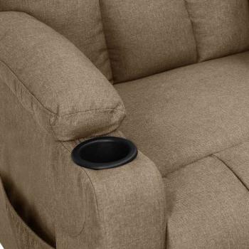 Relaxsessel Elektrisch Taupe Stoff