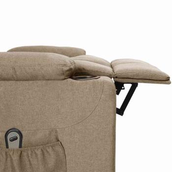 Relaxsessel Elektrisch Taupe Stoff
