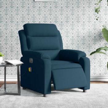 ARDEBO.de - Massagesessel Elektrisch Blau Samt