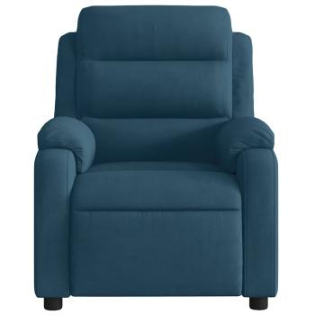 Massagesessel Elektrisch Blau Samt