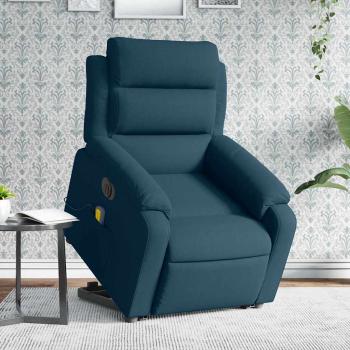 ARDEBO.de - Massagesessel mit Aufstehhilfe Elektrisch Blau Samt