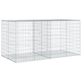 Gabione mit Deckel 200x100x100 cm Verzinktes Eisen