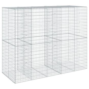 Gabione mit Deckel 250x100x200 cm Verzinktes Eisen