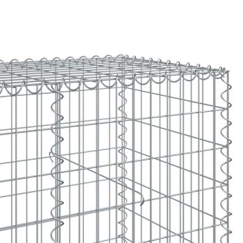 Gabione mit Deckel 600x100x100 cm Verzinktes Eisen