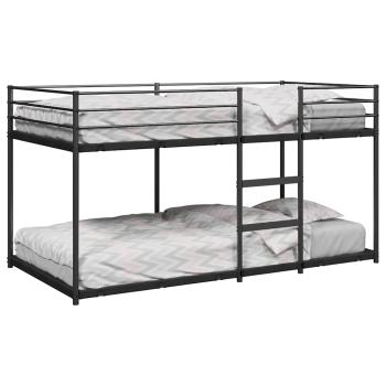 ARDEBO.de - Etagenbett ohne Matratze Schwarz 90x190 cm Stahl