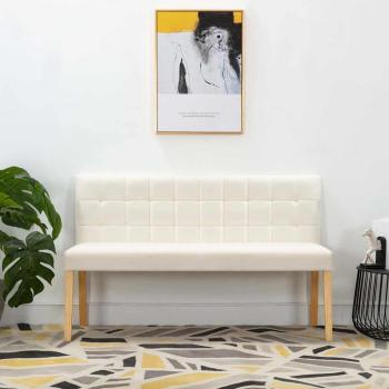 ARDEBO.de - Bank 140 cm Creme Samt