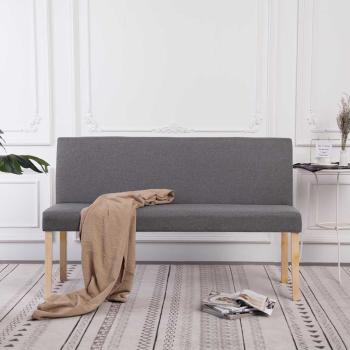ARDEBO.de - Sitzbank 139,5 cm Hellgrau Polyester