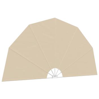 Faltbarer Terrassen-Seitenfächer Creme 200 cm