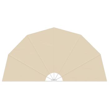 Faltbarer Terrassen-Seitenfächer Creme 200 cm