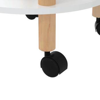 Servierwagen 3 Etagen Weiß 38x38x82cm Holzwerkstoff Kiefernholz