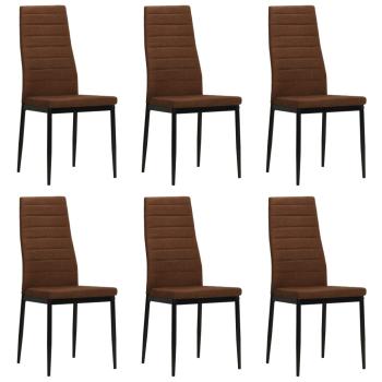 ARDEBO.de - Esszimmerst?hle 6 Stk. Stoff Braun