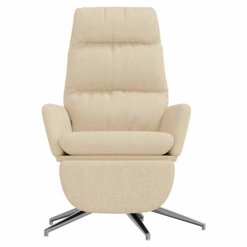 Relaxsessel mit Fußteil Creme Stoff