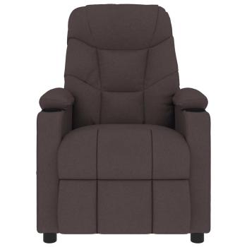 Massagesessel Dunkelbraun Stoff