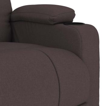 Massagesessel Dunkelbraun Stoff
