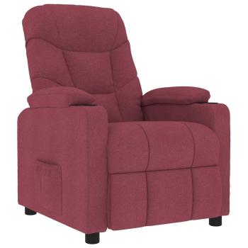Massagesessel Weinrot Stoff
