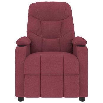 Massagesessel Weinrot Stoff